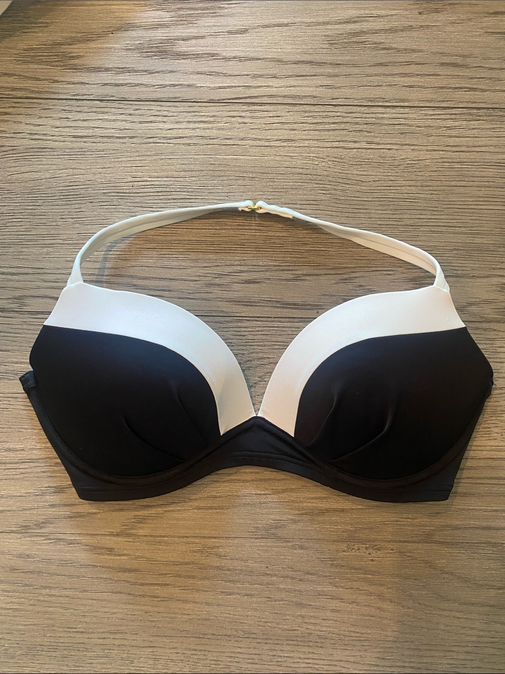 Victoria's Secret The Angel Convertible Color Block Halter Style Swim Top, 34DD